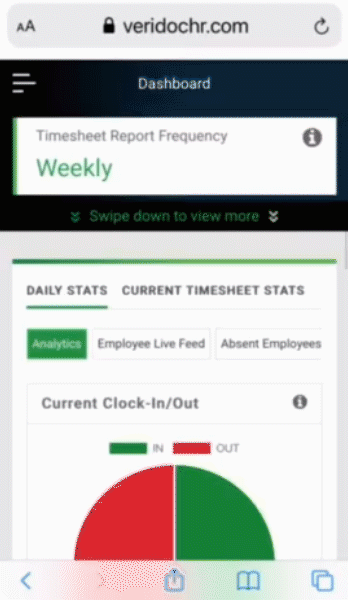 app timesheet records